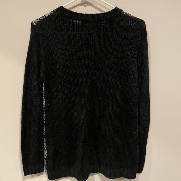 Charcoal and black crew neck sweater - Picture 2 of 4